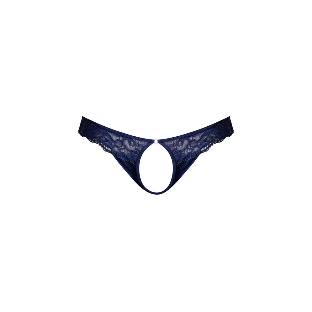 Male Power Sassy Lace Open Ring Thong Navy S/M thumbnail 4