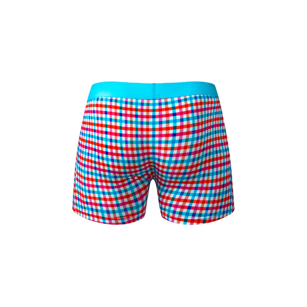 Male Power So Cumfy Gingham Boxer Brief Turquoise S thumbnail 5