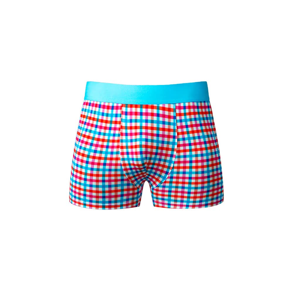 Male Power So Cumfy Gingham Boxer Brief Turquoise XL thumbnail 4