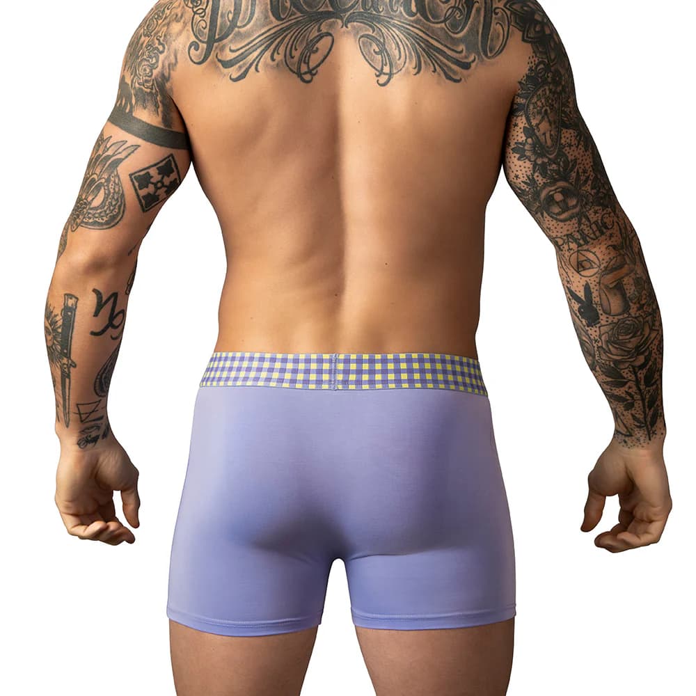 Male Power So Cumfy Gingham Boxer Brief Purple S thumbnail 3