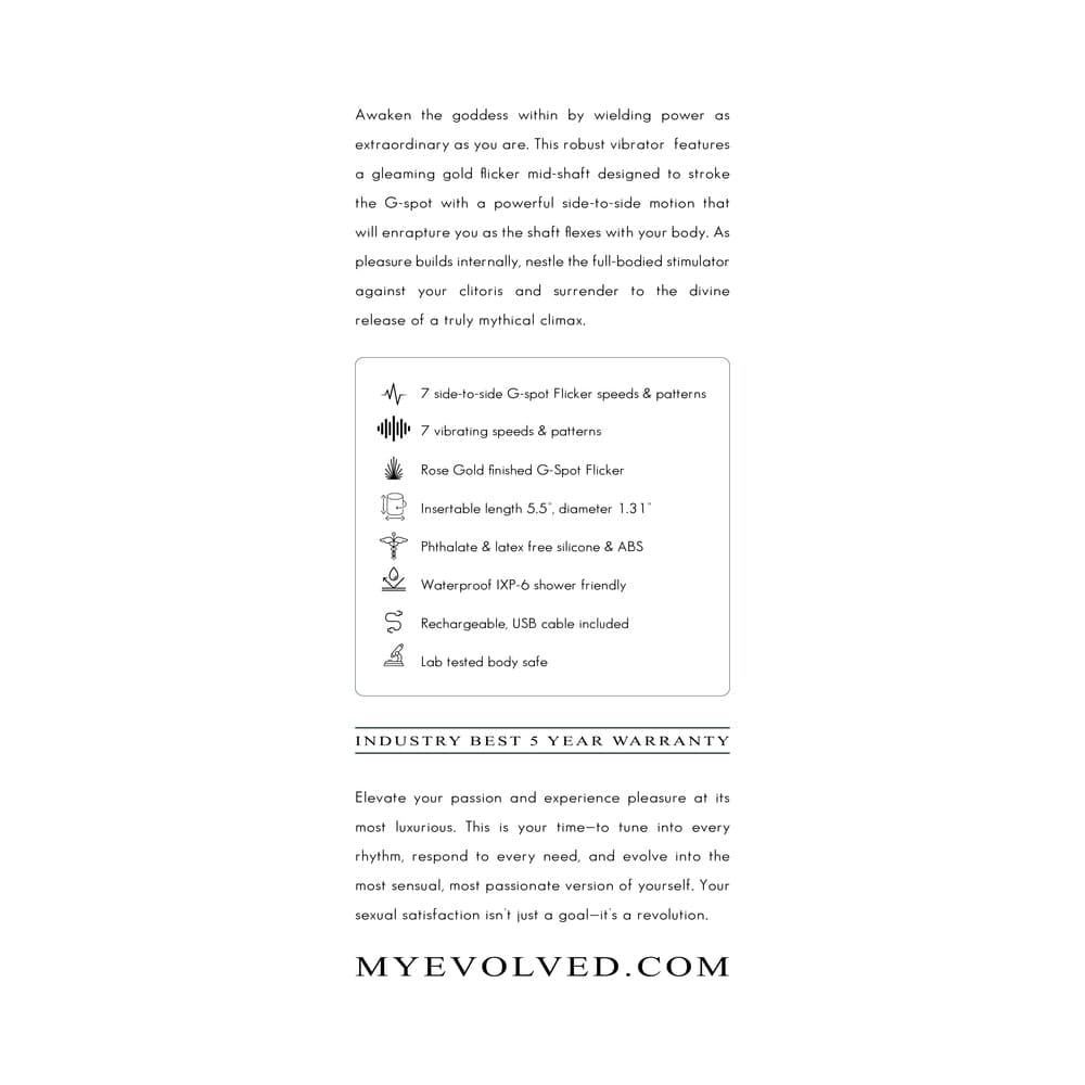Evolved Golden Goddess G-Spot Flicker Green thumbnail 10