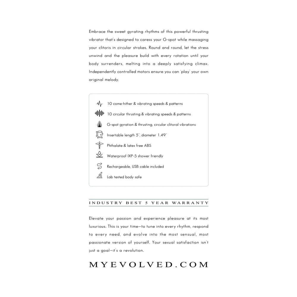Evolved Rub Me Tender G-Spot Gyration & Thrusting Mint thumbnail 9