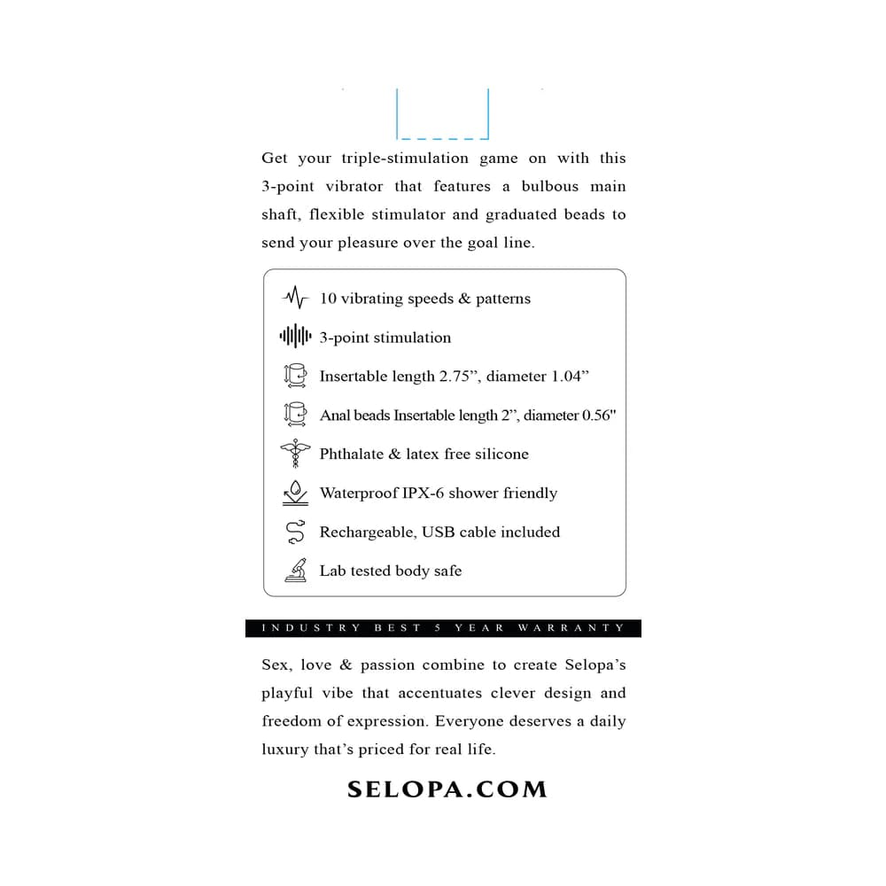 Selopa Game On 3-Point Stimulation Pink thumbnail 8
