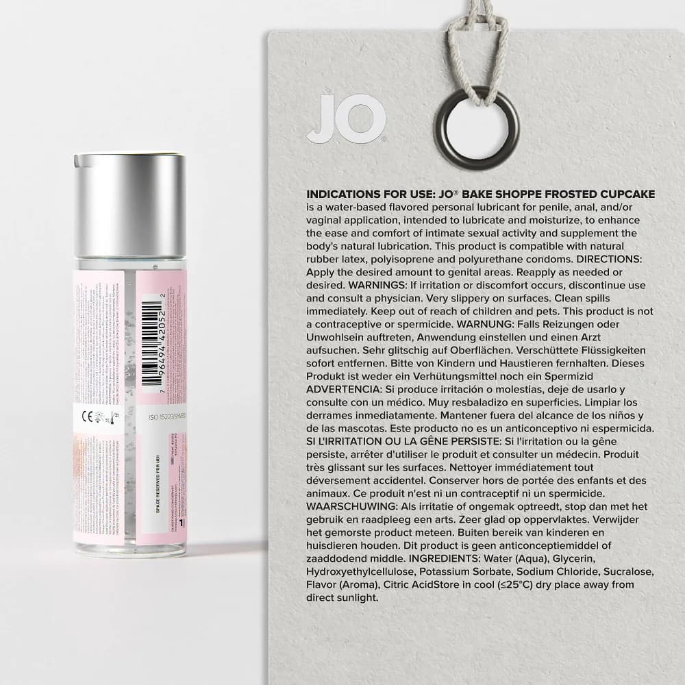 JO Bake Shoppe Frosted Cupcake Flavored Water-Based Lubricant 2 oz. thumbnail 3