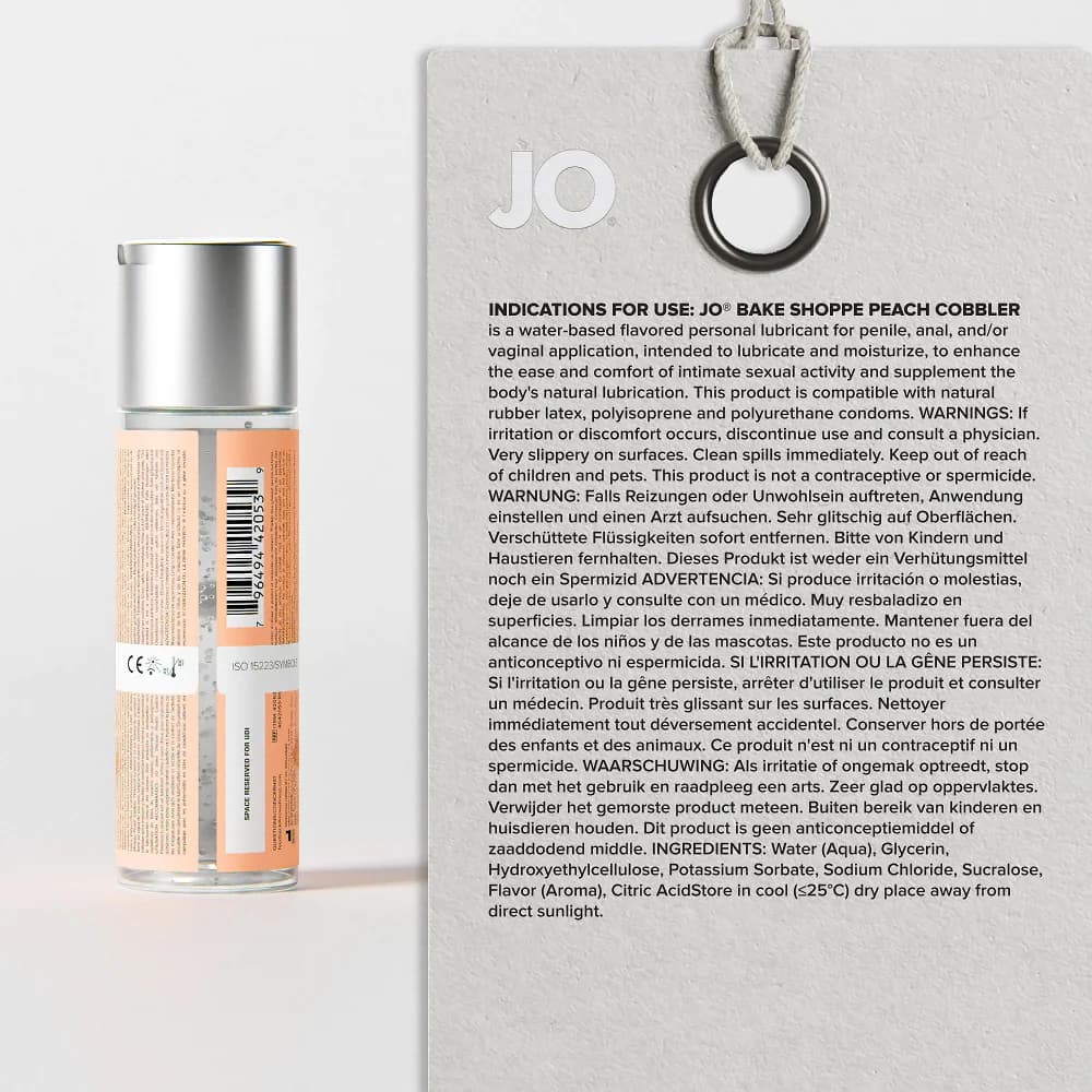 JO Bake Shoppe Peach Cobbler Flavored Water-Based Lubricant 2 oz. thumbnail 3