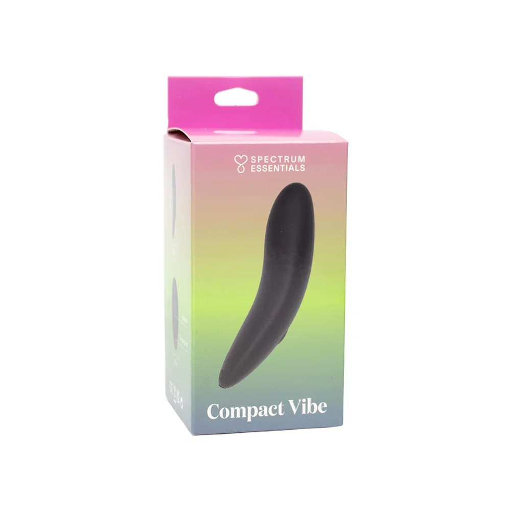 Spectrum Essentials Rechargeable Silicone Compact External Vibrator Black thumbnail 8