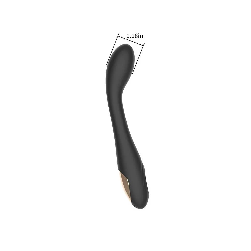 Spectrum Essentials Rechargeable Silicone G-Spot Vibrator Black thumbnail 6