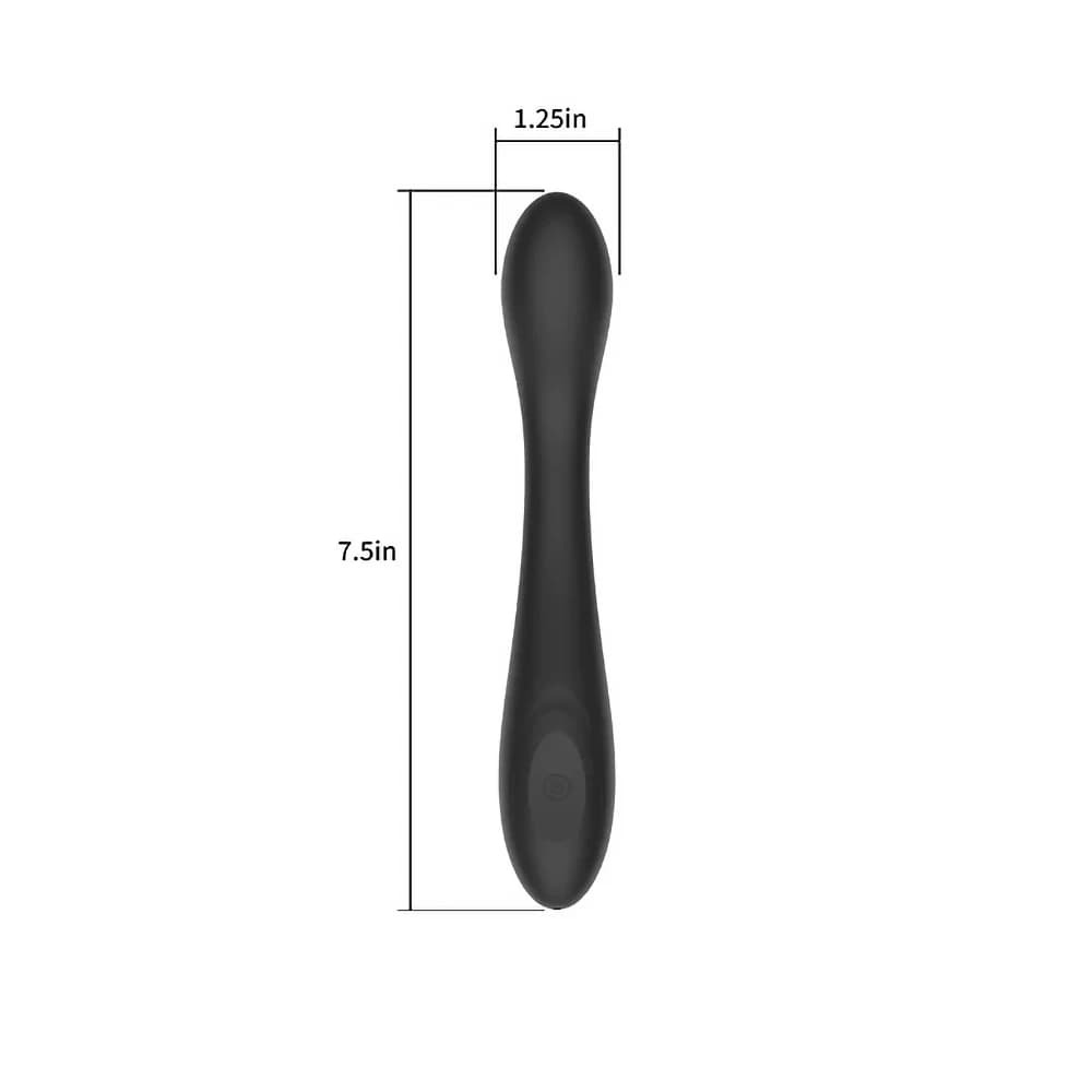 Spectrum Essentials Rechargeable Silicone G-Spot Vibrator Black thumbnail 7