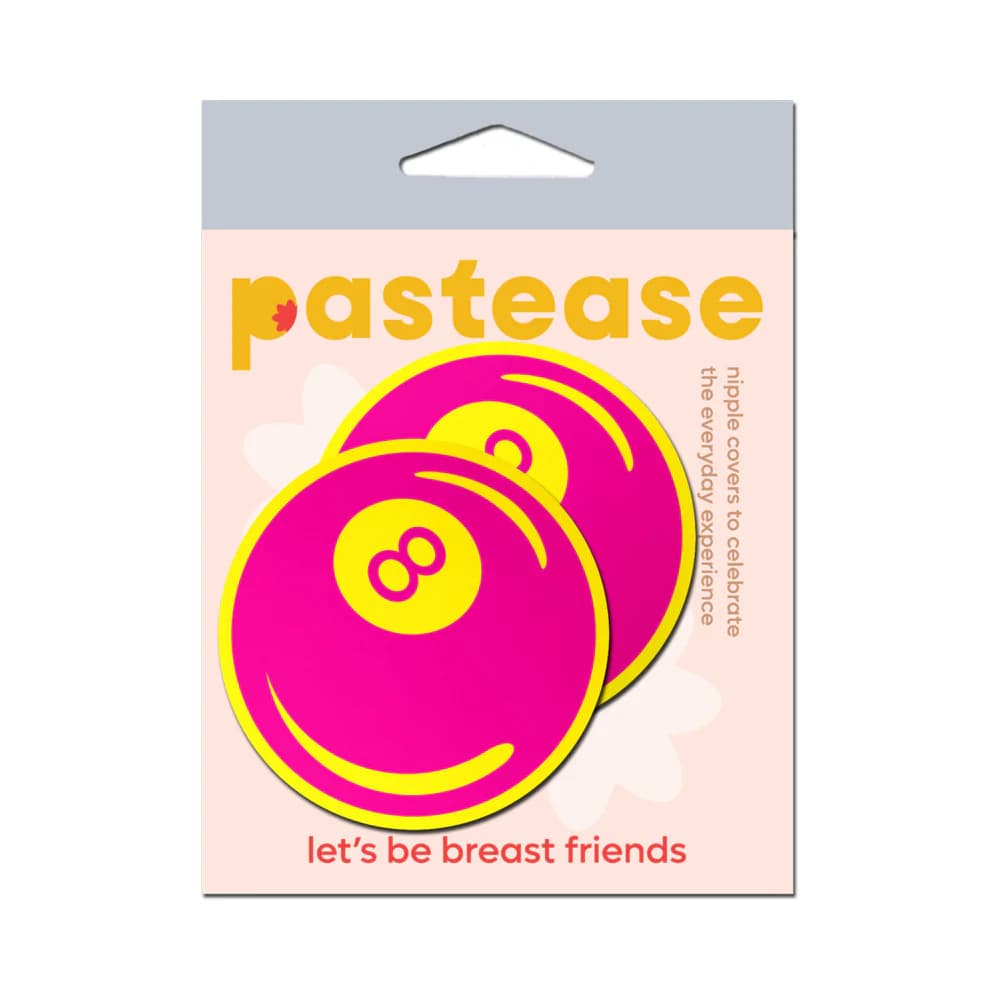 Pastease Neon Pink & Yellow 8-Ball Breast Pasties thumbnail 4