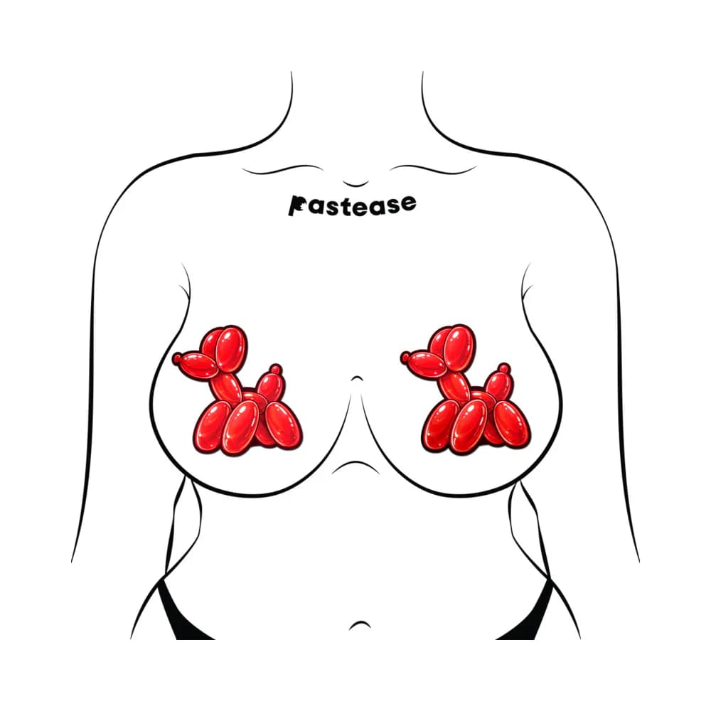 Pastease Red Balloon Animal Breast Pasties thumbnail 3
