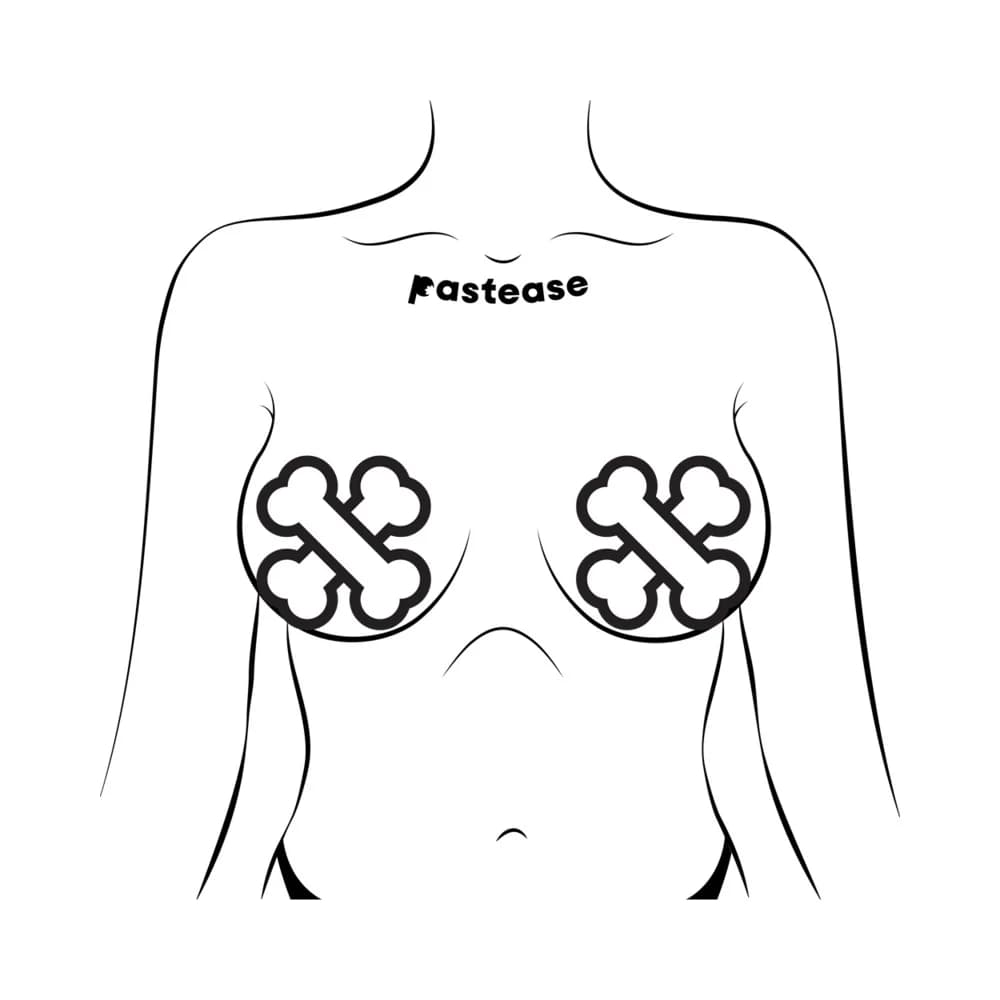 Pastease White Crossbone Breast Pasties thumbnail 2