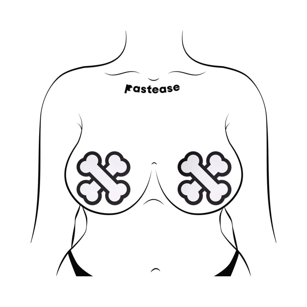 Pastease White Crossbone Breast Pasties thumbnail 3