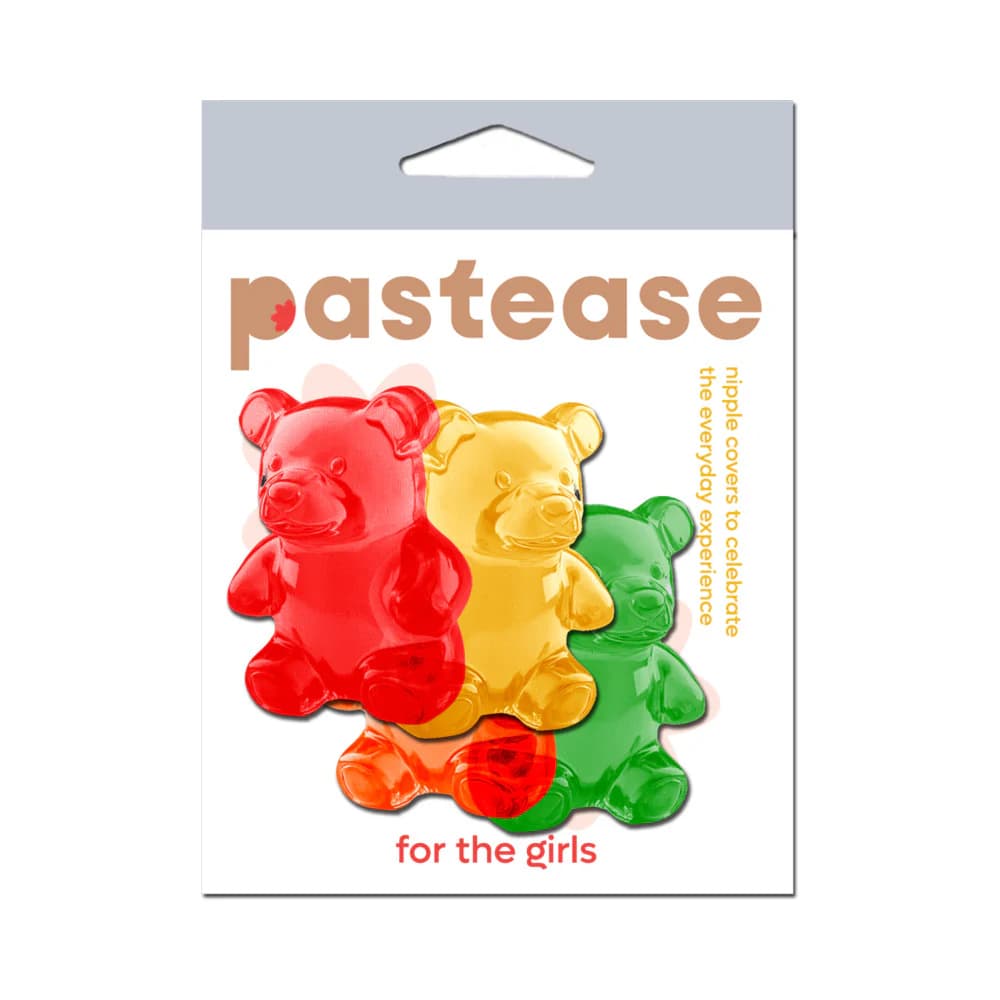 Pastease Gummy Bear Breast Pasties Red/Yellow & Orange/Green thumbnail 4