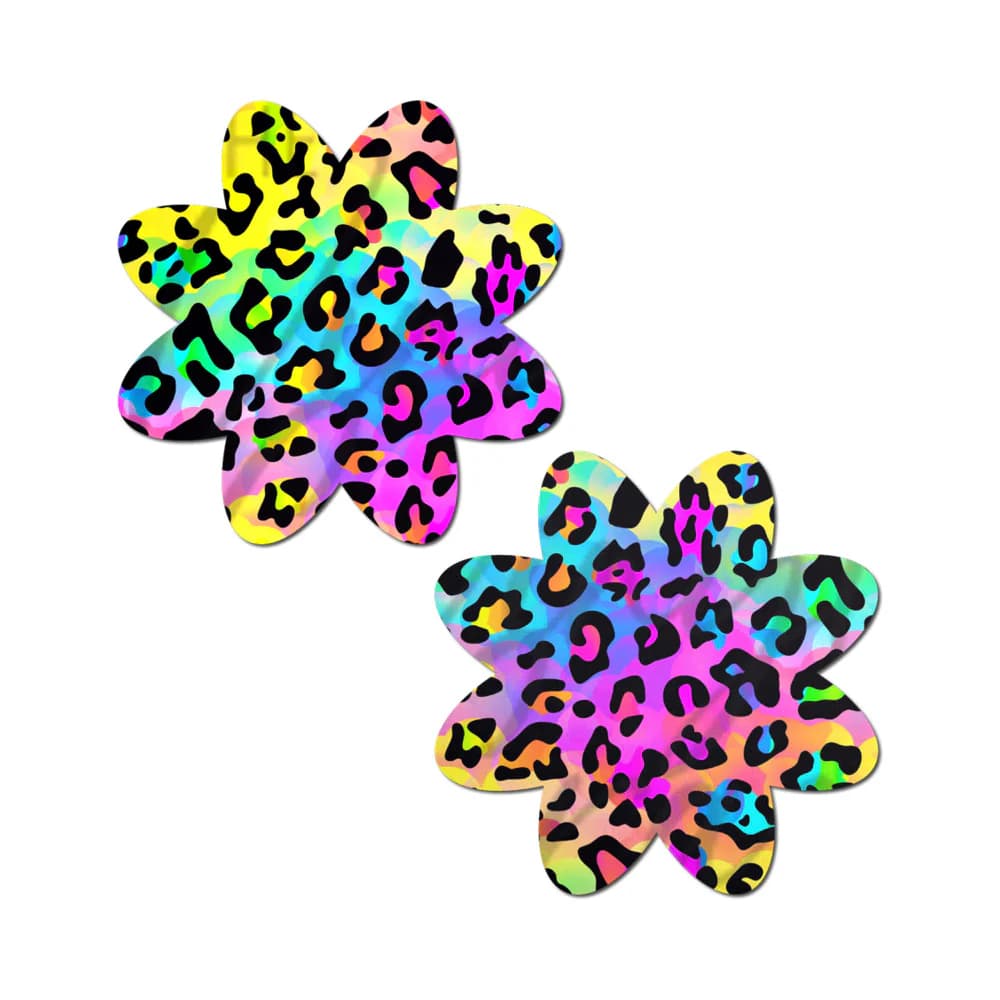 Pastease Rainbow Cheetah Leopard Print Petal Breast Pasties