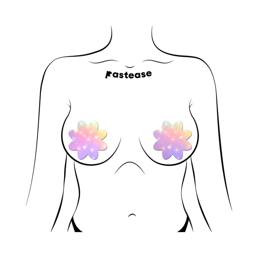 Pastease Dreamy Pastel Celestial Stars Petal Breast Pasties thumbnail 2