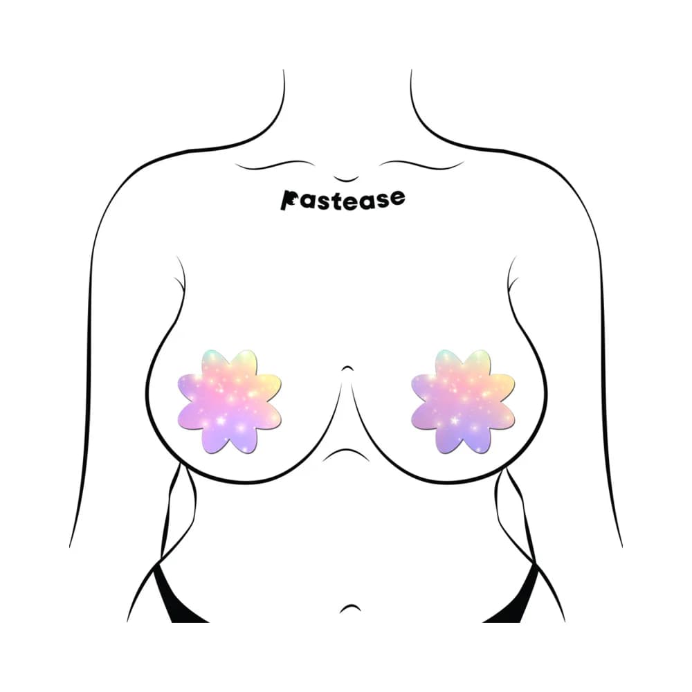Pastease Dreamy Pastel Celestial Stars Petal Breast Pasties thumbnail 3
