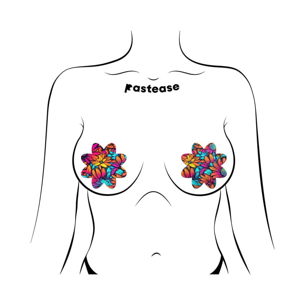 Pastease Neon Flowers Petal Breast Pasties thumbnail 2