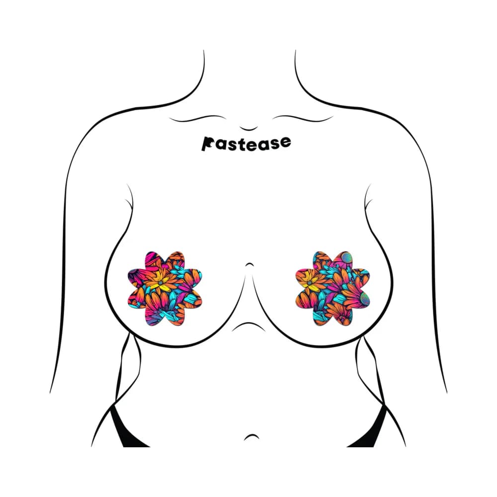 Pastease Neon Flowers Petal Breast Pasties thumbnail 3