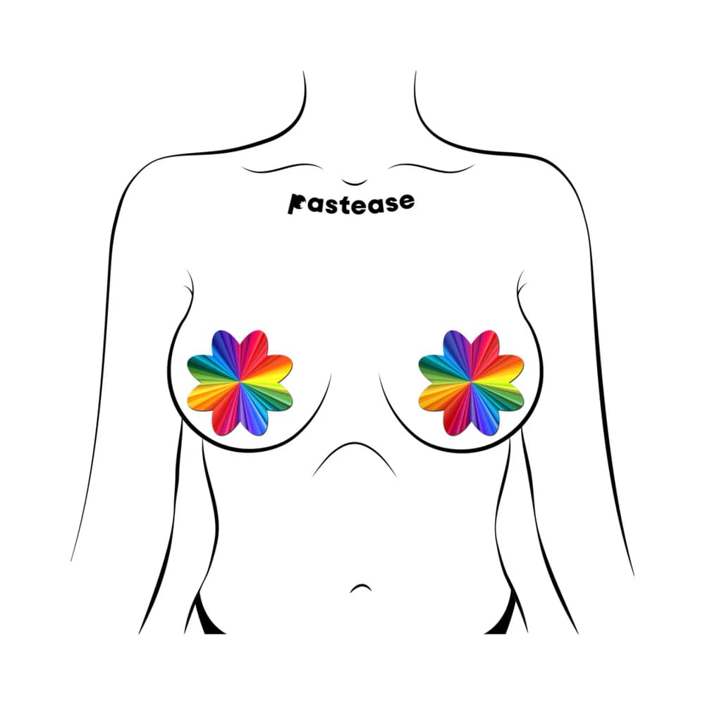 Pastease Rainbow Kaleidoscope Petal Breast Pasties thumbnail 2