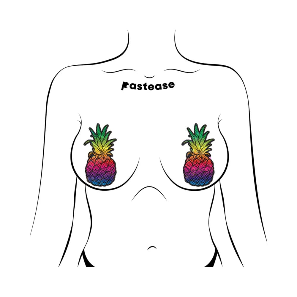 Pastease Rainbow Pineapple Sparkling Breast Pasties thumbnail 2