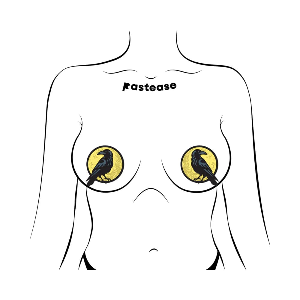 Pastease Black Raven & Full Moon Breast Pasties thumbnail 2
