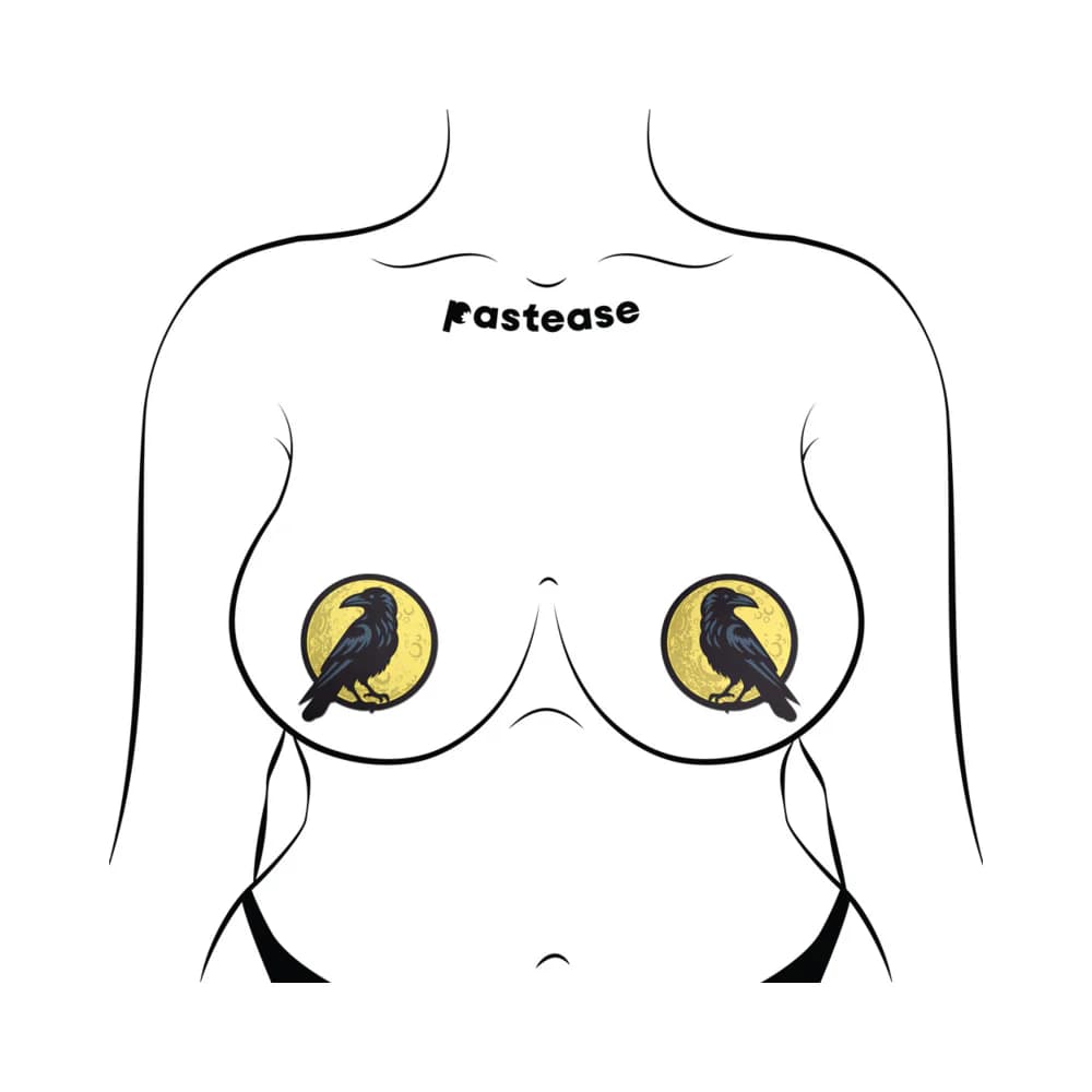 Pastease Black Raven & Full Moon Breast Pasties thumbnail 3