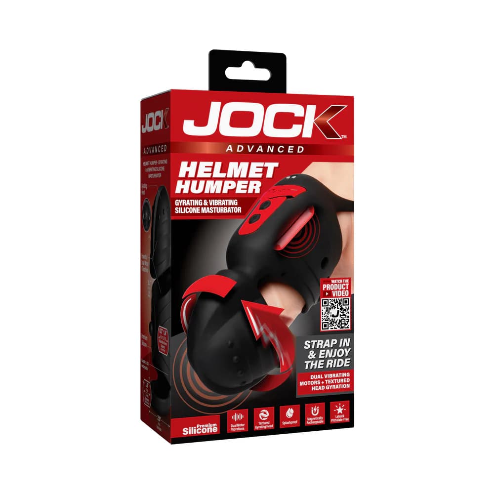 JOCK Advanced Helmet Humper Gyrating & Vibrating Silicone Masturbator