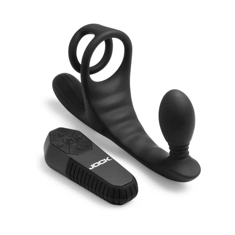 JOCK Enhancers Triple Rush Vibrating C-Ring&Anal Plug w/ Remote thumbnail 2
