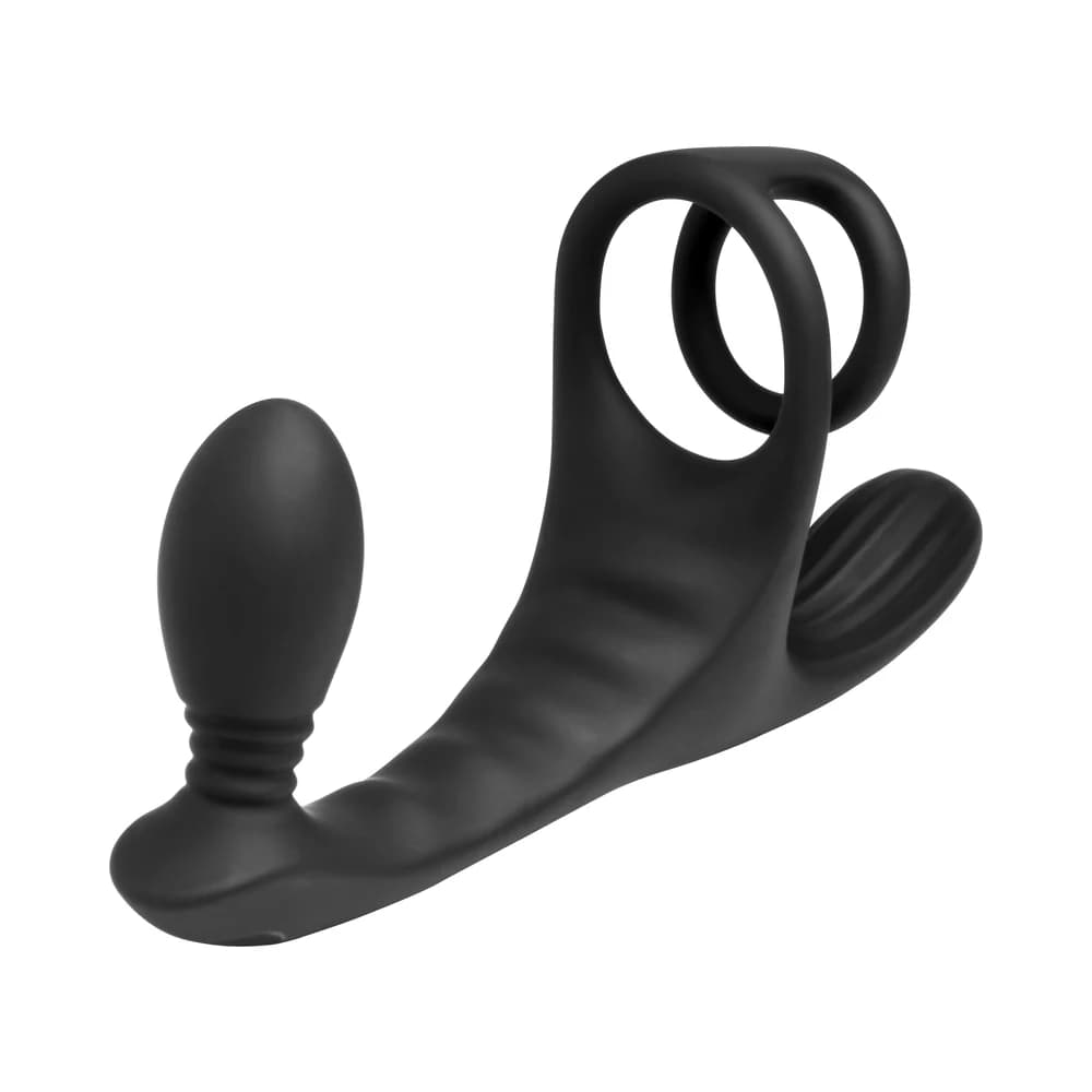 JOCK Enhancers Triple Rush Vibrating C-Ring&Anal Plug w/ Remote thumbnail 4