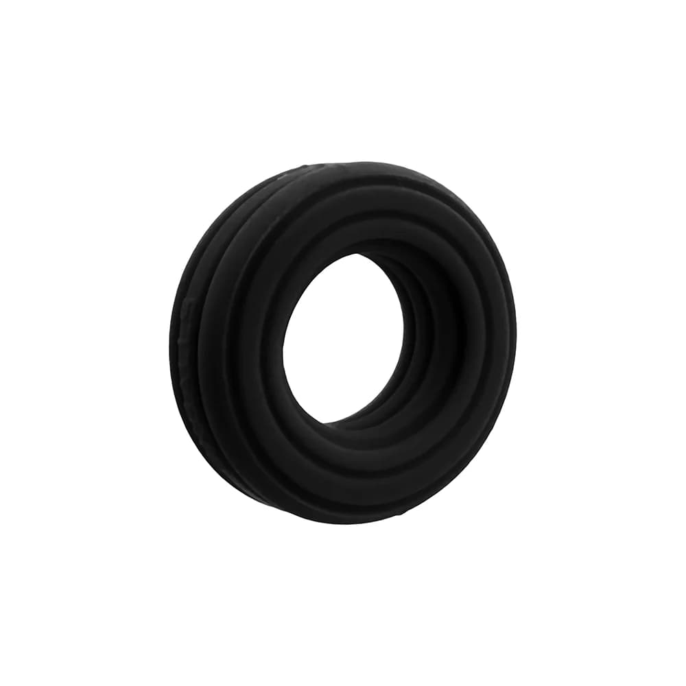 Hunkyjunk Roto Grooved Gripper-Ribbed Cockring Black Fog thumbnail 4