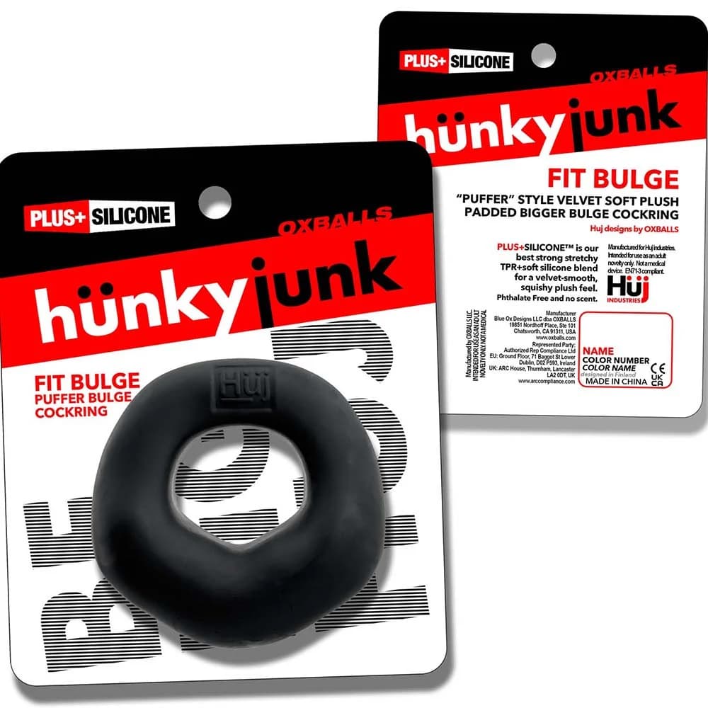 Hunkyjunk Fit Bulge Hung-Style Cockring Black Fog thumbnail 9