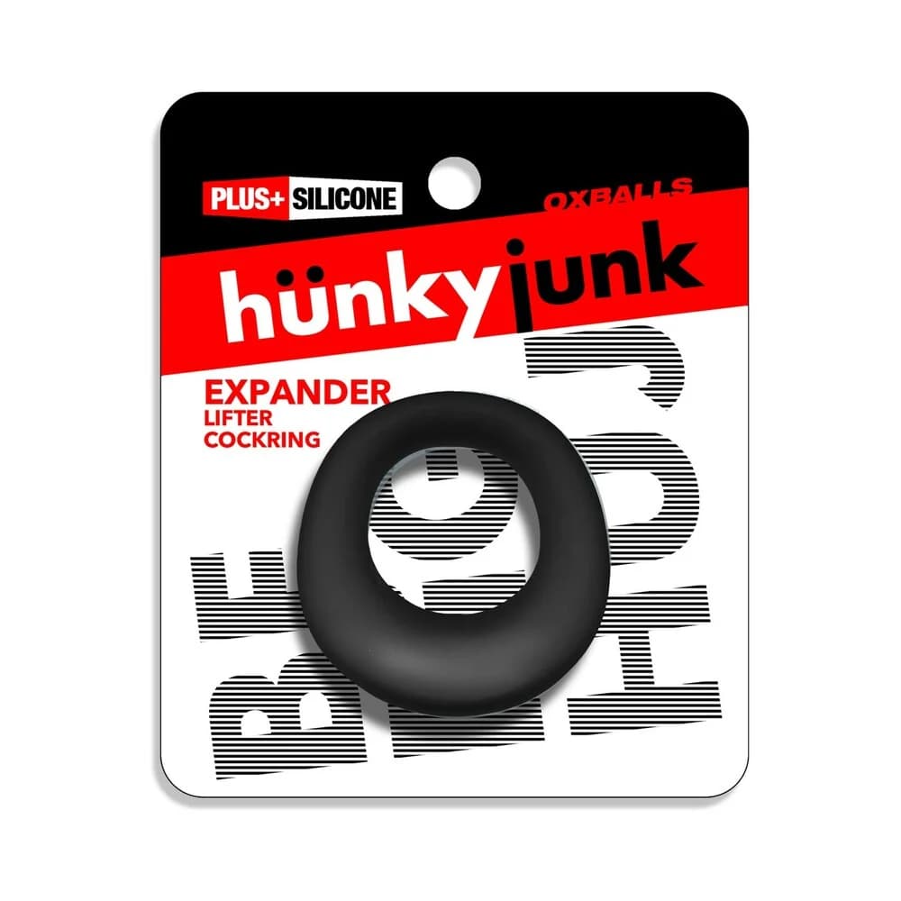Hunkyjunk Expander Slimmer Scoop Style Cockring Black Fog thumbnail 8