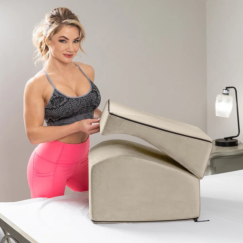 "Liberator Flip Ramp Sex Positioning Pillow w/ Slip Cover, Lush Cream" thumbnail 3